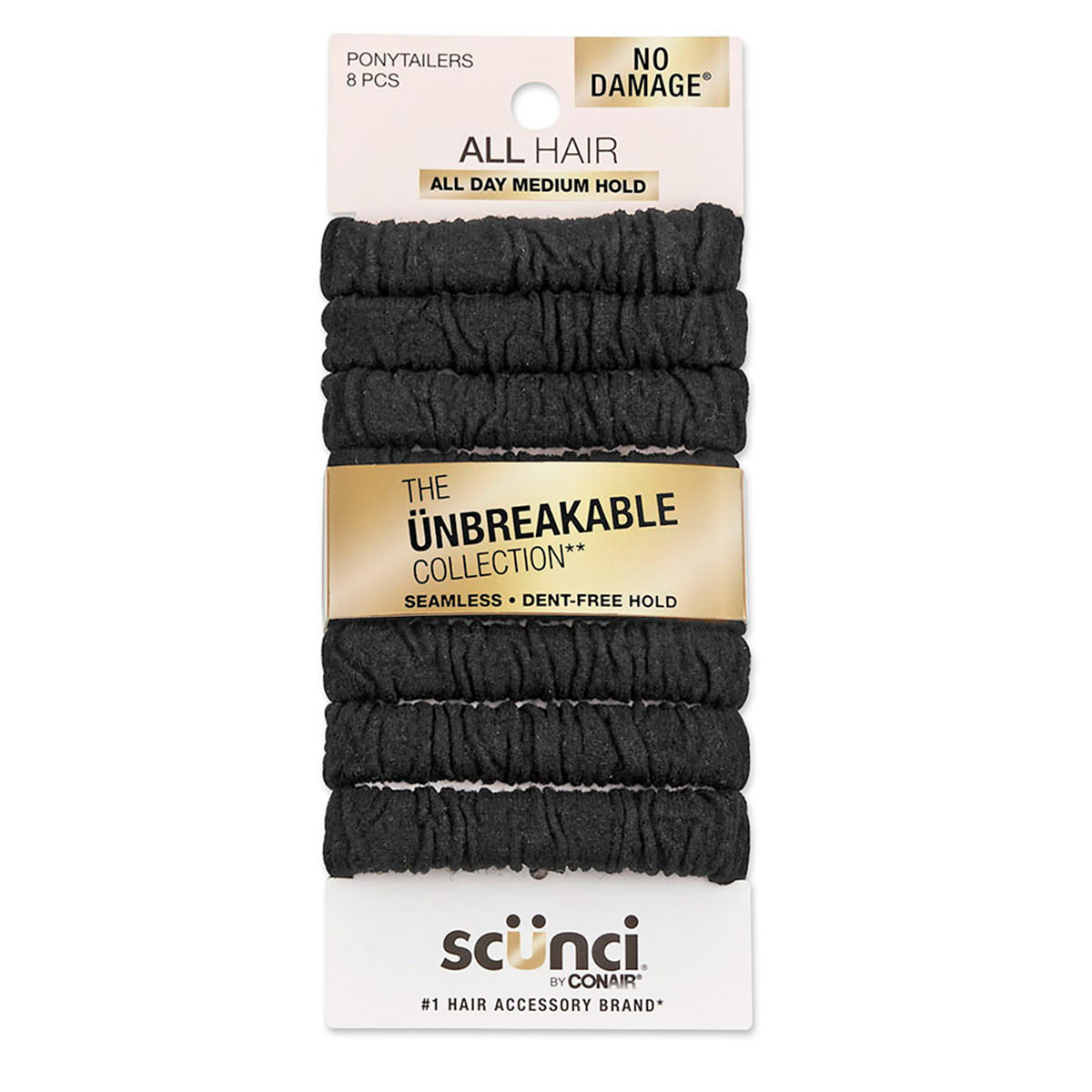 Conair Ligas Varios Negras Unbreakable Scunci image number null