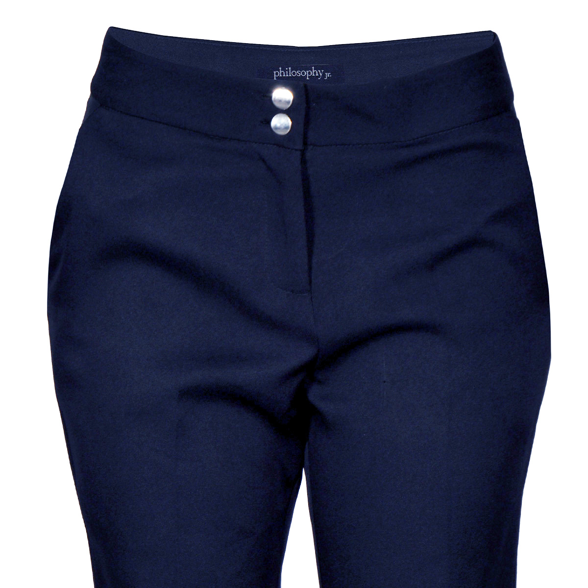Pantalón Recto con Cinturón Philosophy Color Azul Obscuro Talla Grande para Mujer image number null