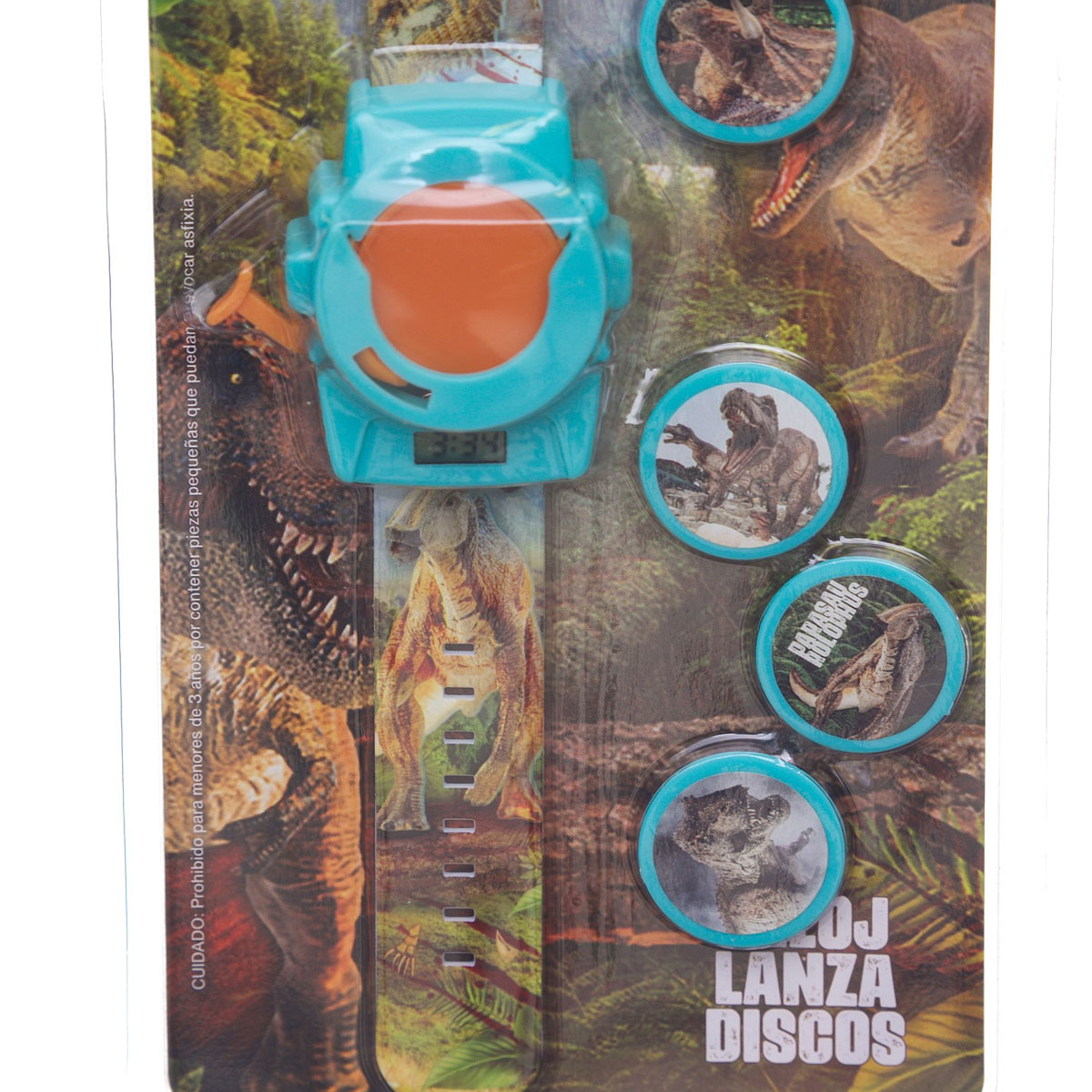 Reloj Digital & Divertido Lanza Discos Dinosaurios Switch image number null