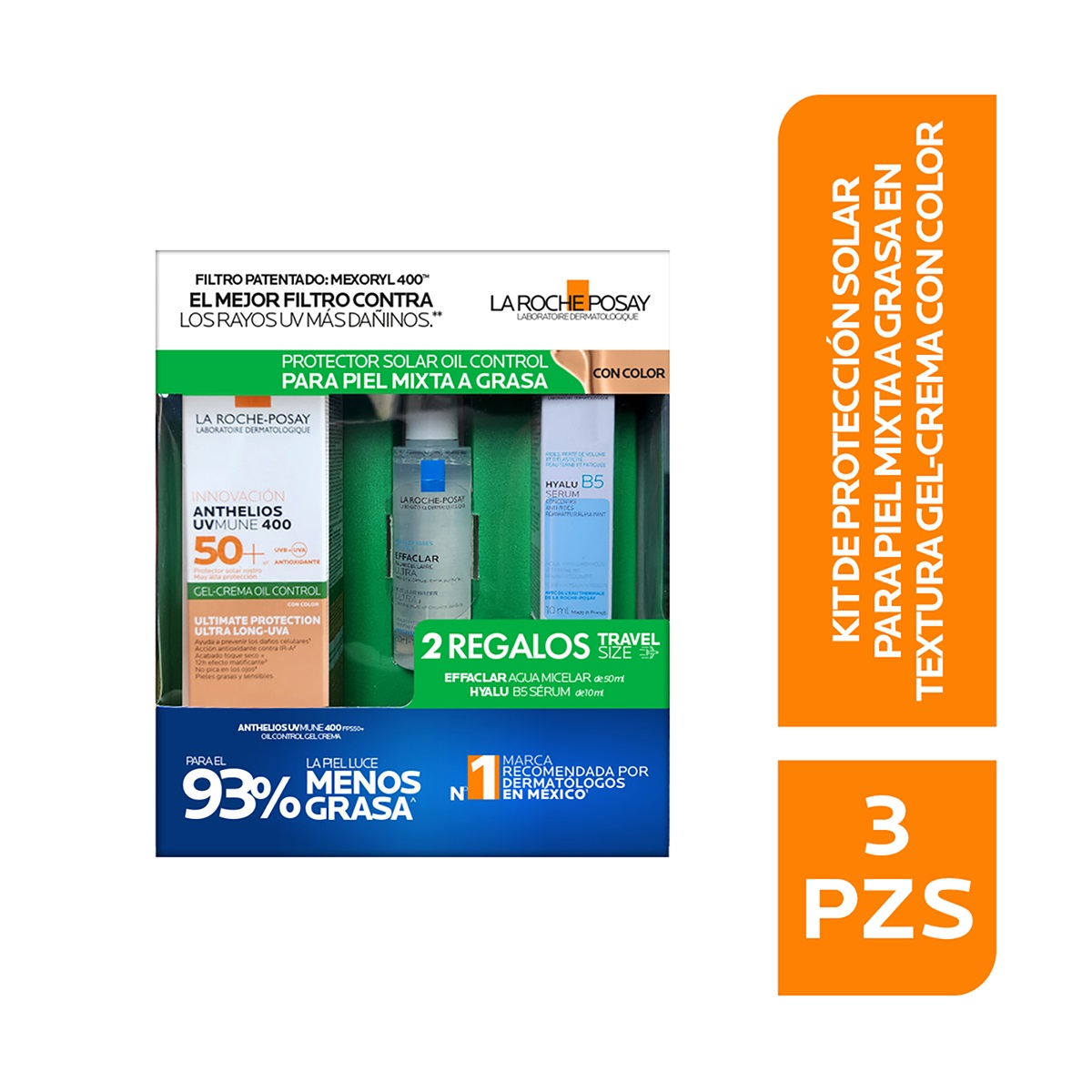 La Roche Posay Rutina De Protecci&oacute;n Solar Con Textura Gel Crema Con Color Para Piel Mixta A Grasa image number null