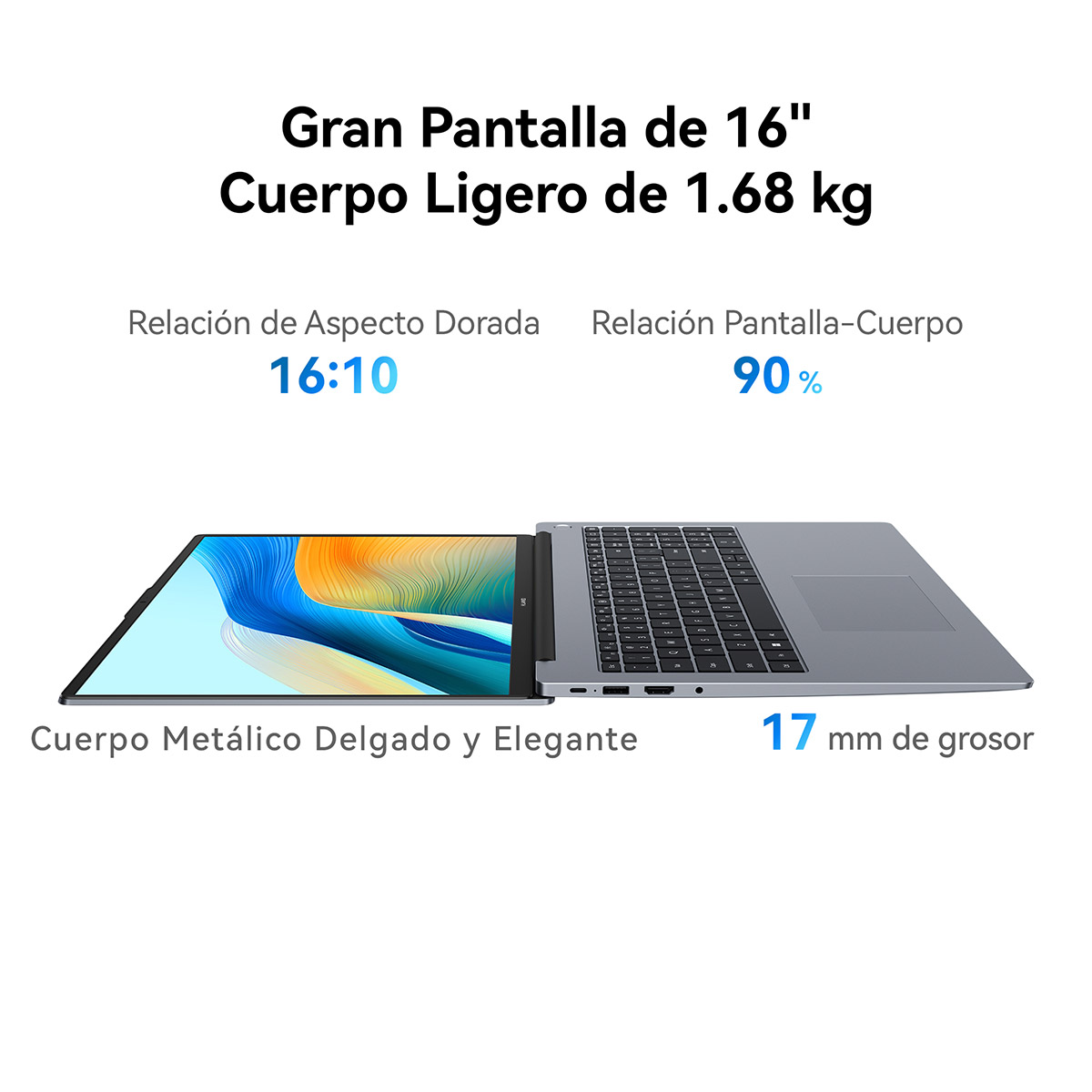Laptop Huawei 16 Pulgadas MateBook D16 Ci5 12th H 8GB+512GB Win11 image number null