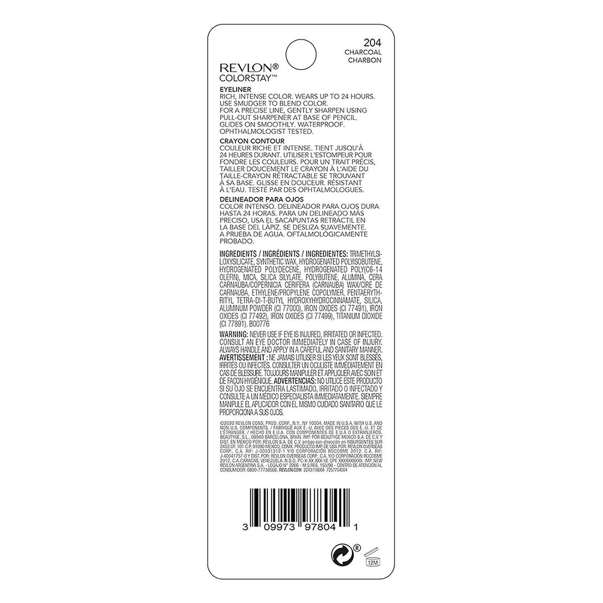 Delineador Para Ojos Revlon Card Charcoal image number null