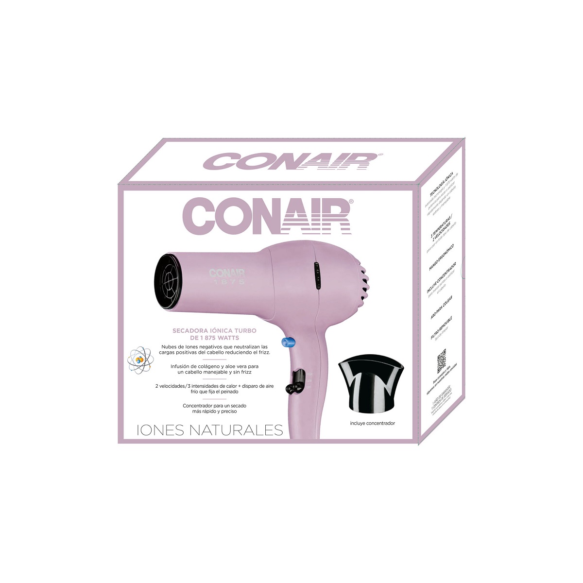 Secadora 1875w Turbo Lila Mate Conair image number null