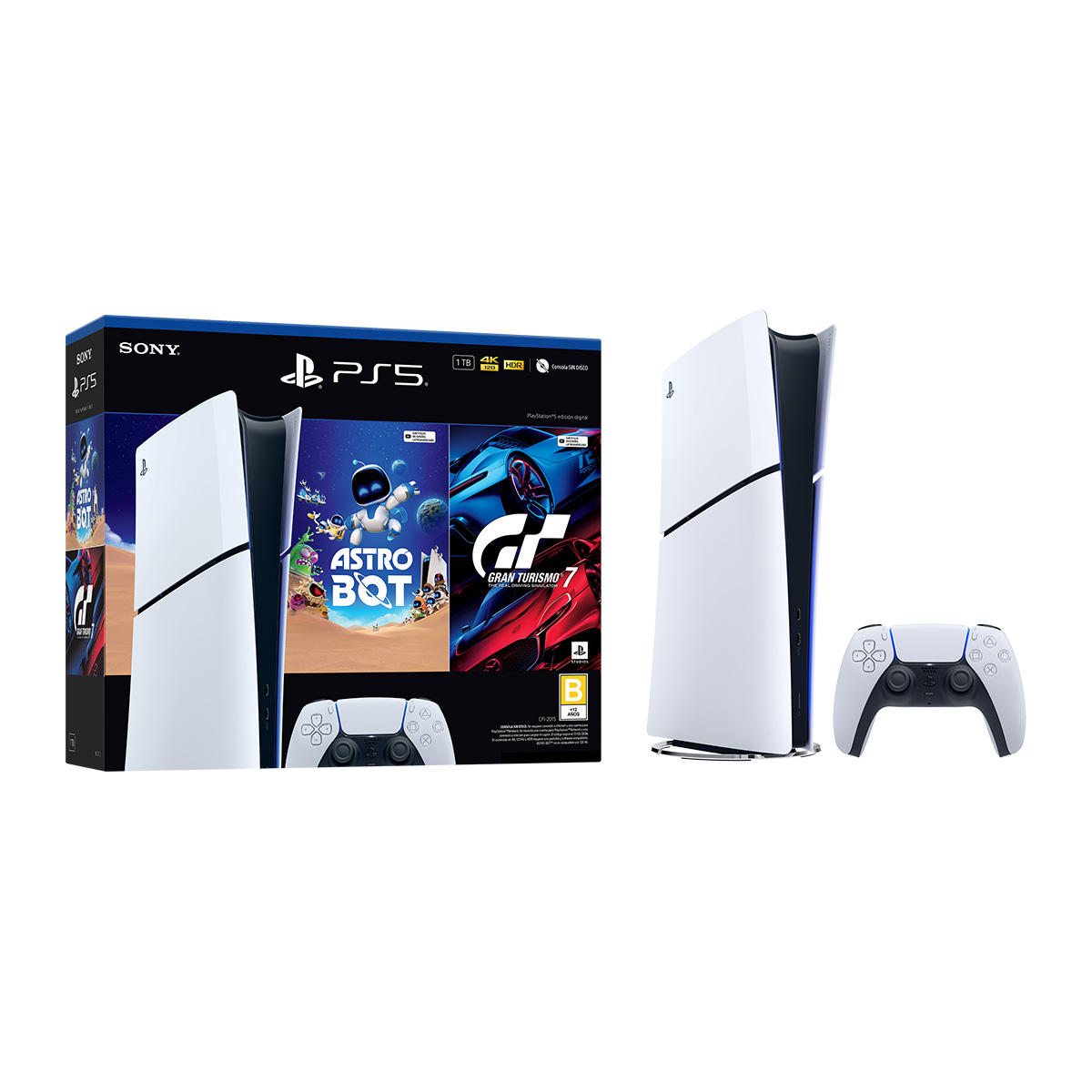 Consola PlayStation 5 Edición Digital con Astro Bot y Gran Turismo 7 image number null