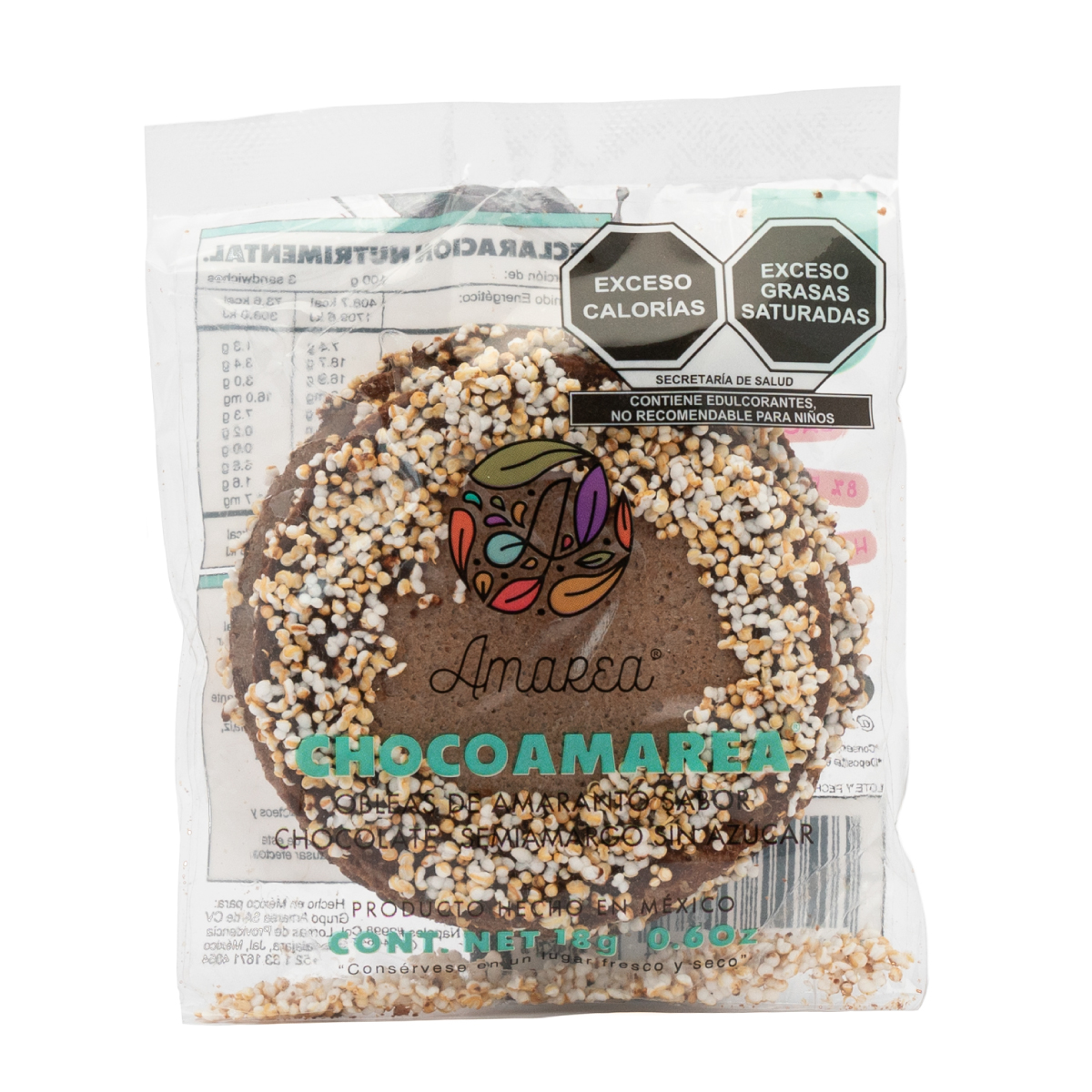 Oblea Rellena Sabor Chocolate con Leche Amarea image number null