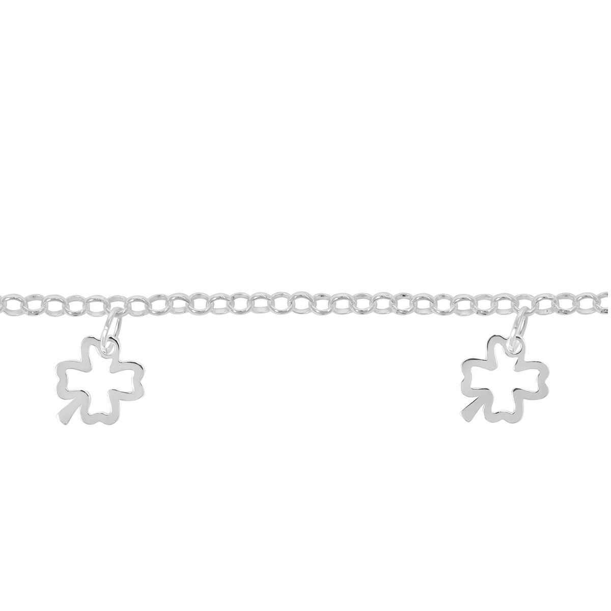 Pulsera Tr&eacute;boles Calados Plata, Pulsera, Redonda, Villalpando image number null