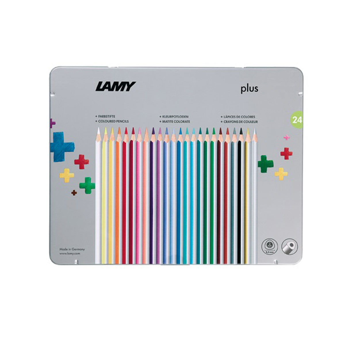 L&aacute;pices de Colores LAMY Plus en Caja de Metal con 24 Piezas image number null