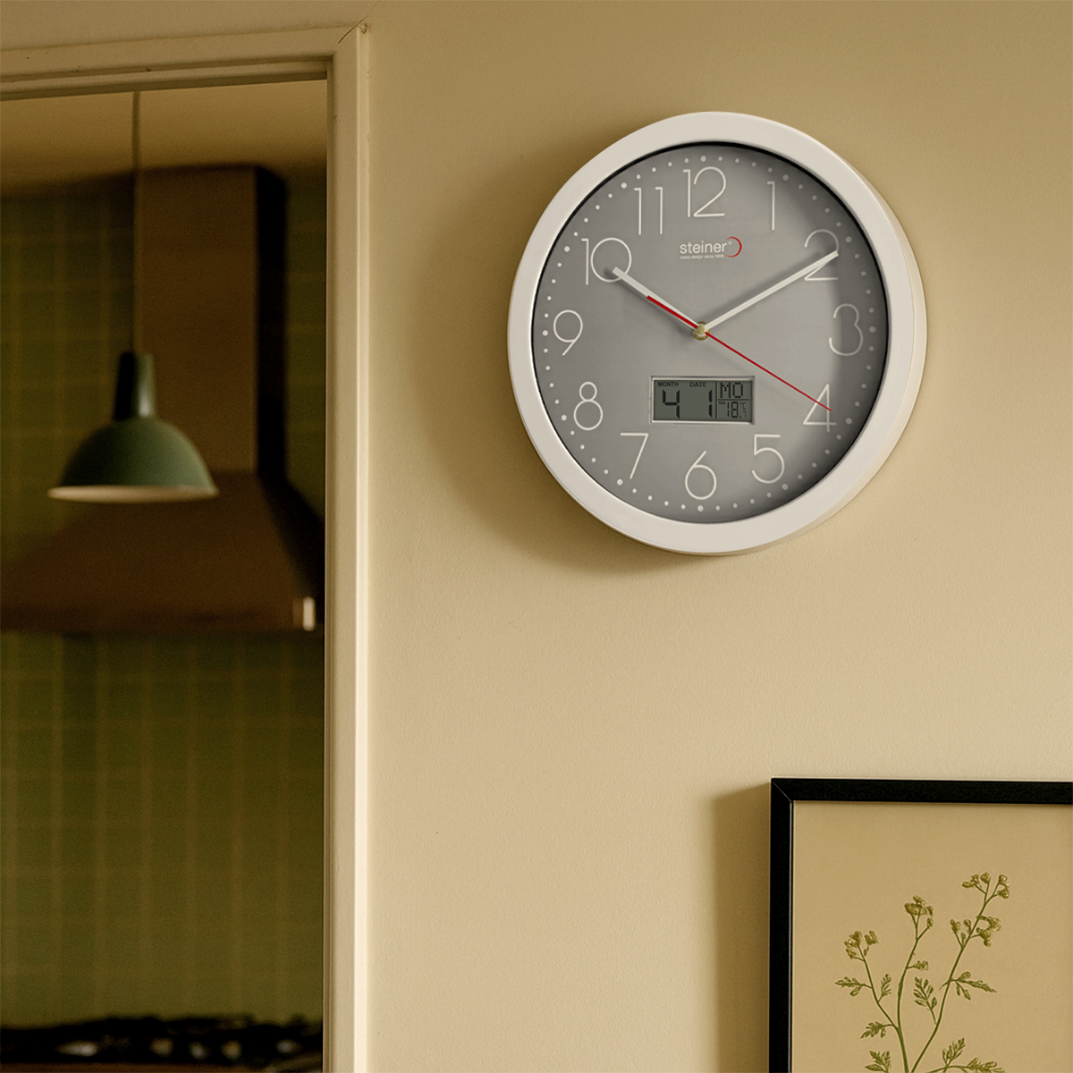 Reloj de Pared Steiner Color Gris STWA25-7163GY image number null
