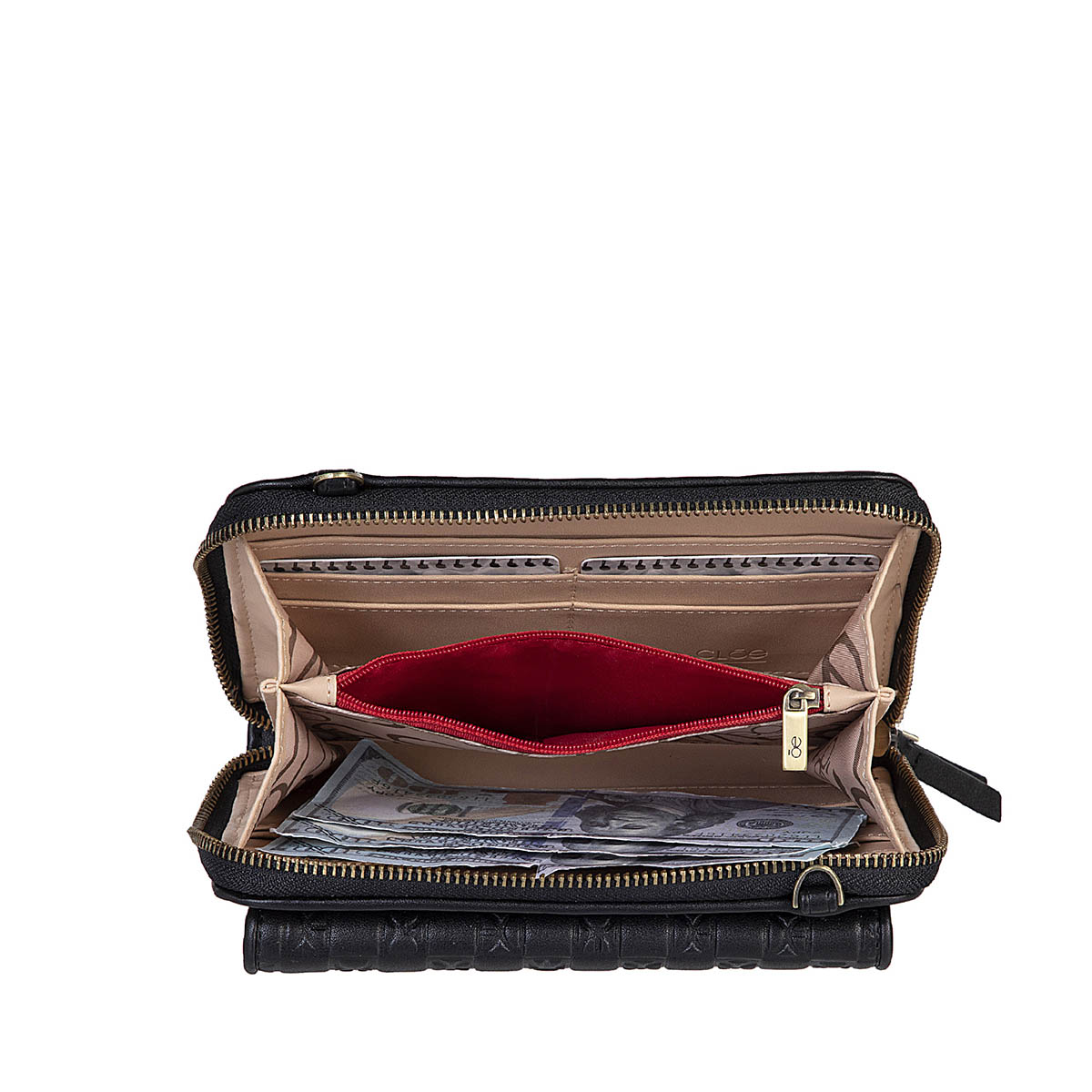 Billetera H&iacute;brida Cloe Negro para Mujer image number null