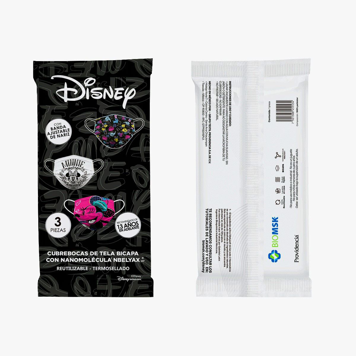 Cubreboca bicapa  Biomsk para adulto con Nanomolécula  NBELYAX ® image number null