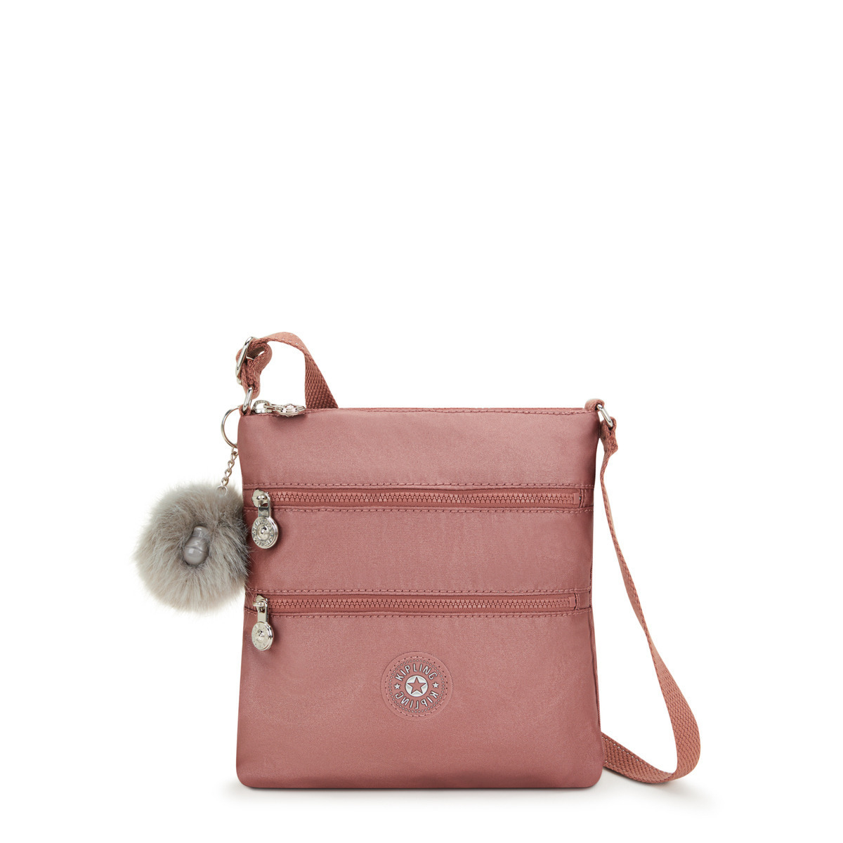 Bolso Crossbody Bags Kipling Rosa Metálico para Mujer image number null