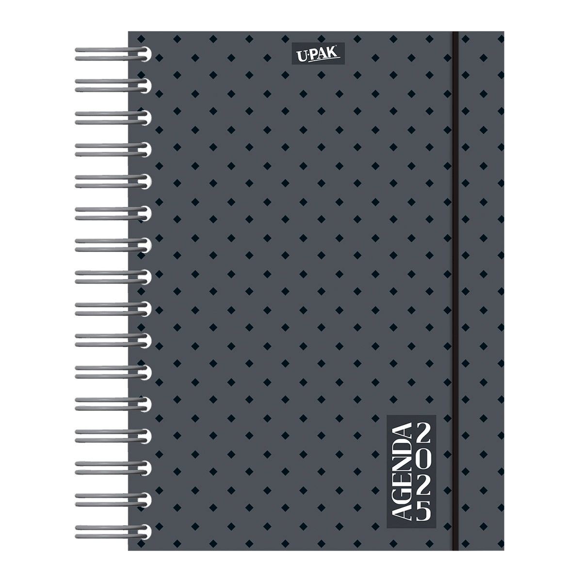 Agenda Premier 2025 con Espiral Dise&ntilde;o Texturas Elegantes Upak image number null