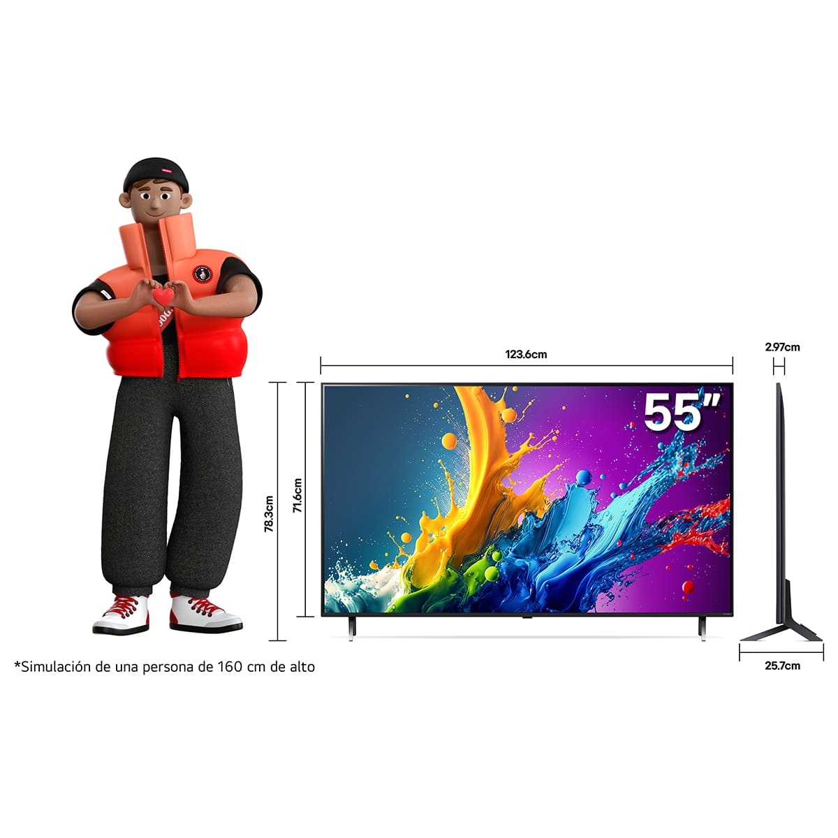 Pantalla LG QNED 55 Pulgadas 4K Smart TV Con Thinq AI 55QNED80TSA image number null
