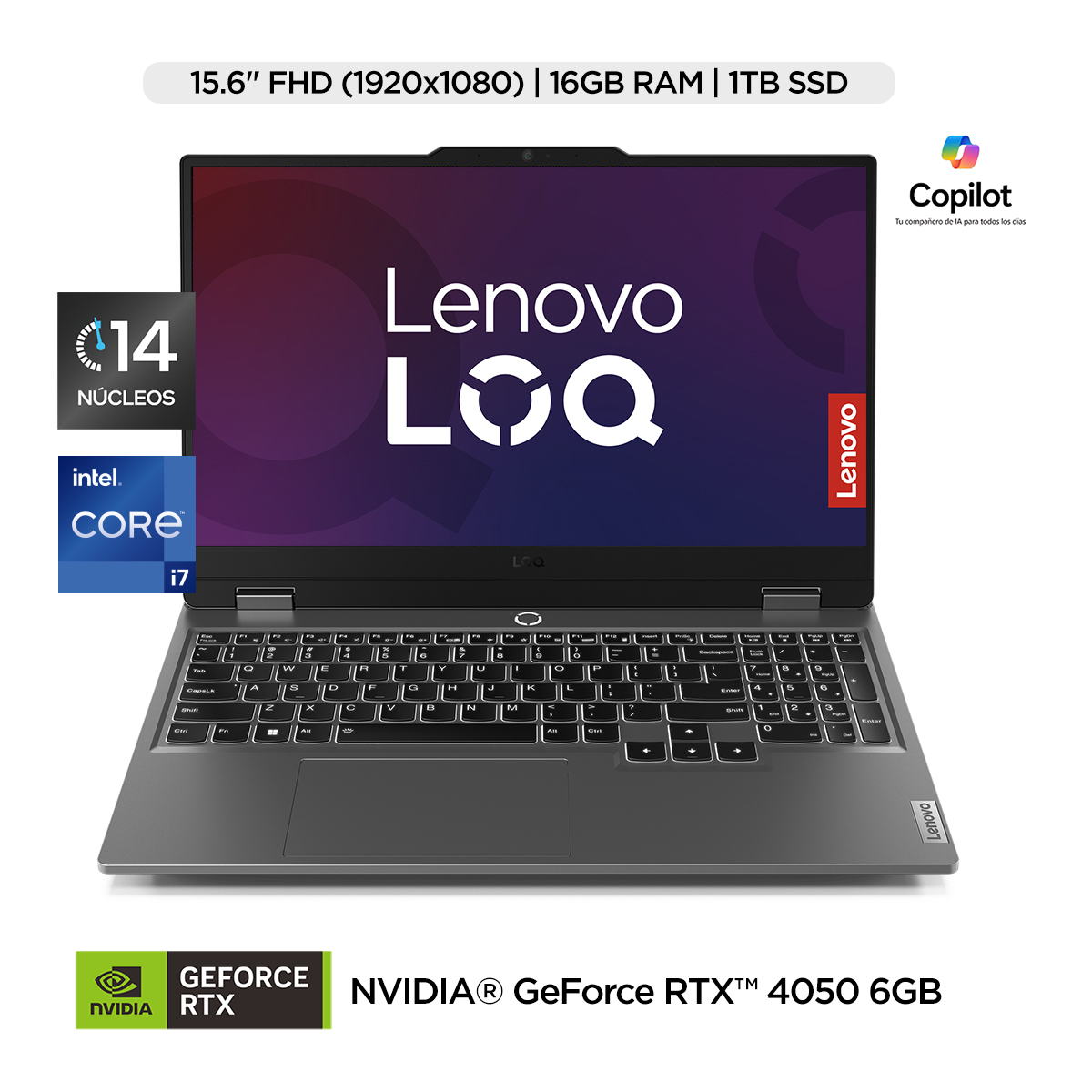 Laptop Lenovo de 15.6 Pulgadas G Loq 15iax9e Procesador Ci7 12th 16gb 1tb 4050 image number null