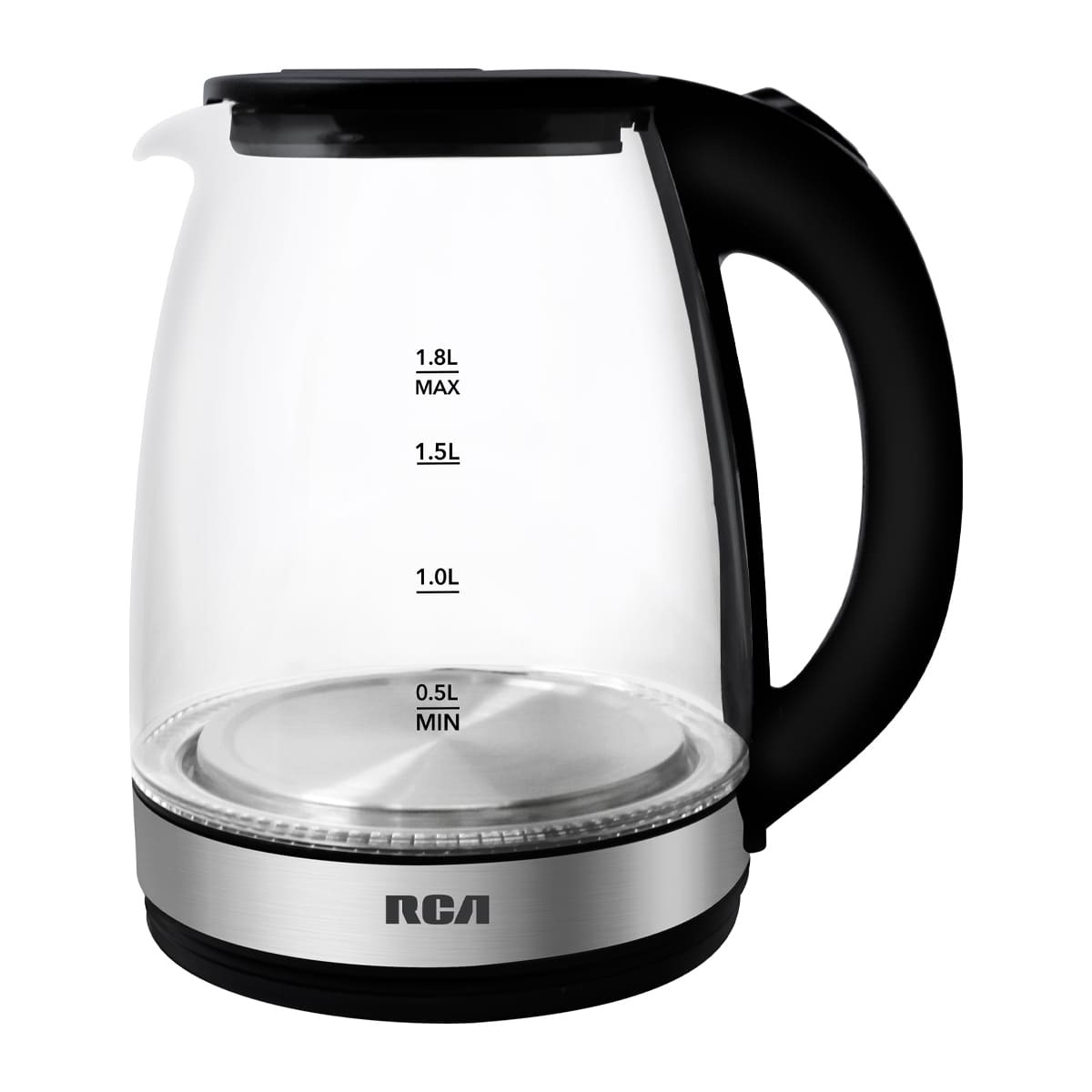 Tetera de Vidrio RCA 1.8 Lts Negro RC-328 image number null