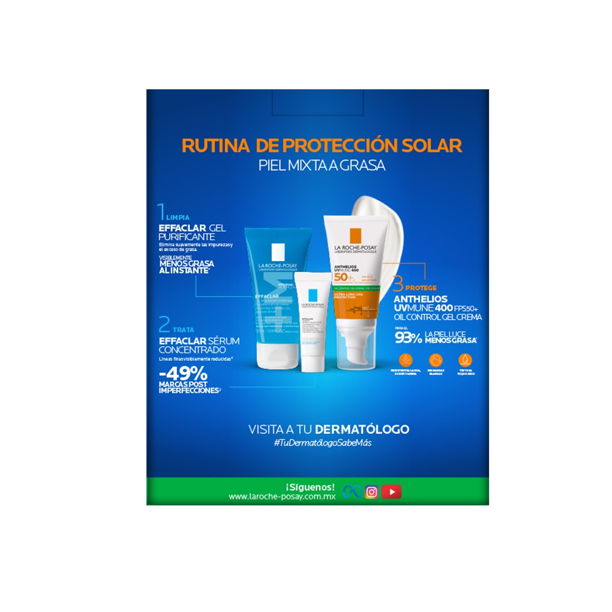 Rutina De Protección Solar Con Textura Gel Crema Para Piel Mixta A Grasa image number null