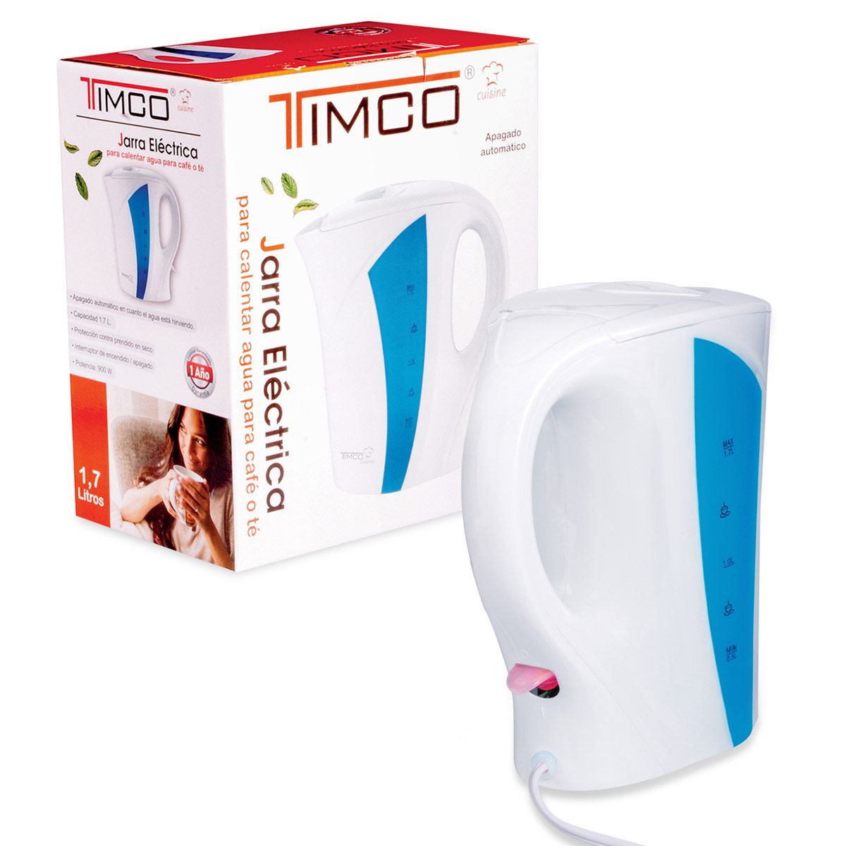 Hervidor Eléctrico 1.70 L Timco image number null