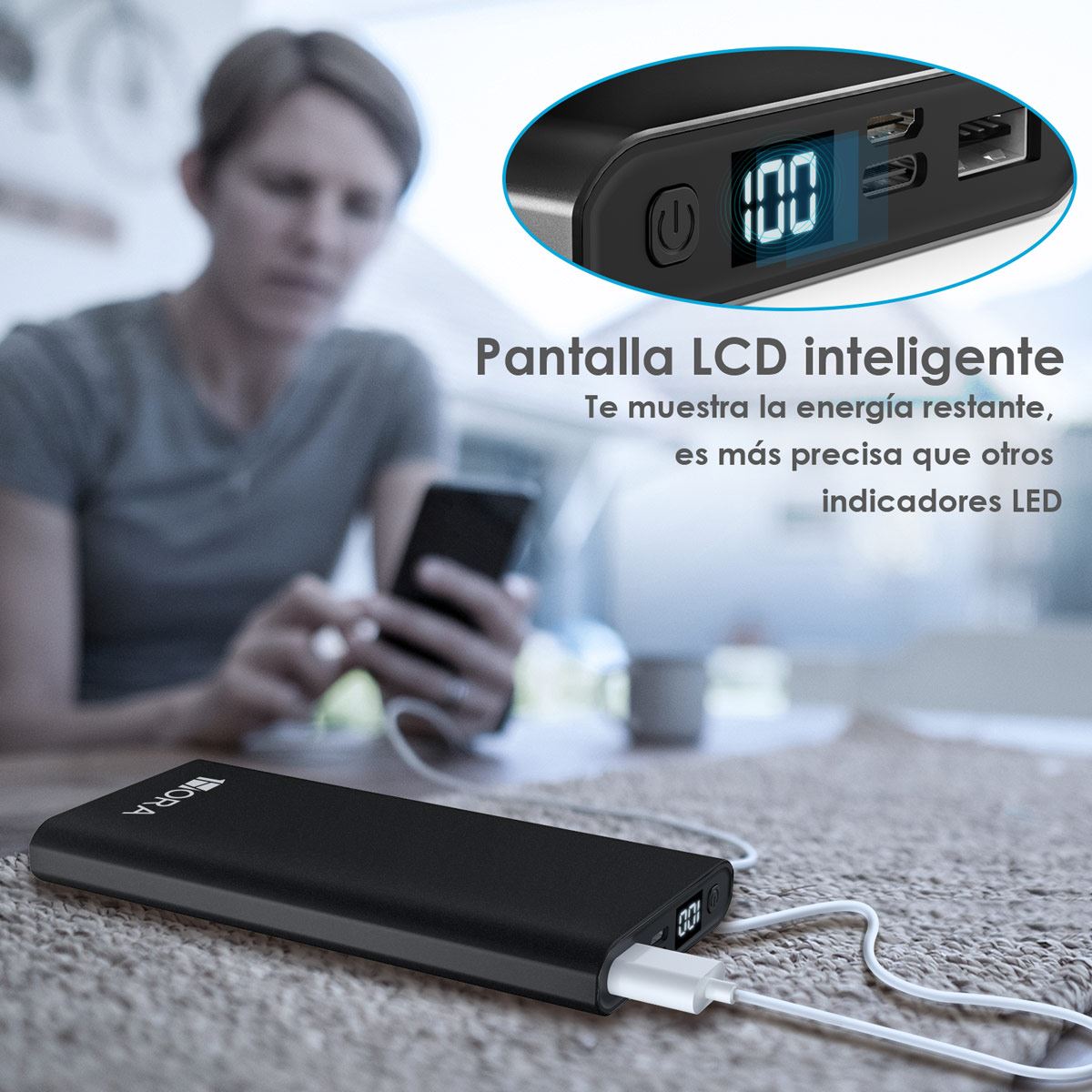 Batería 10000 mAh 2.1A portátil image number null