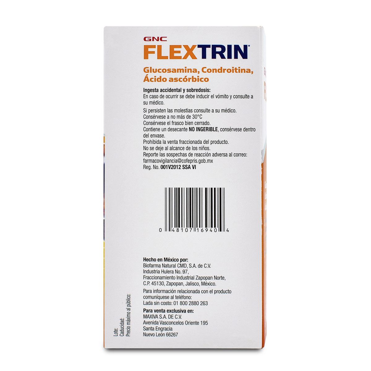 Flextrin glucosamina y condroitina 180 caps image number null