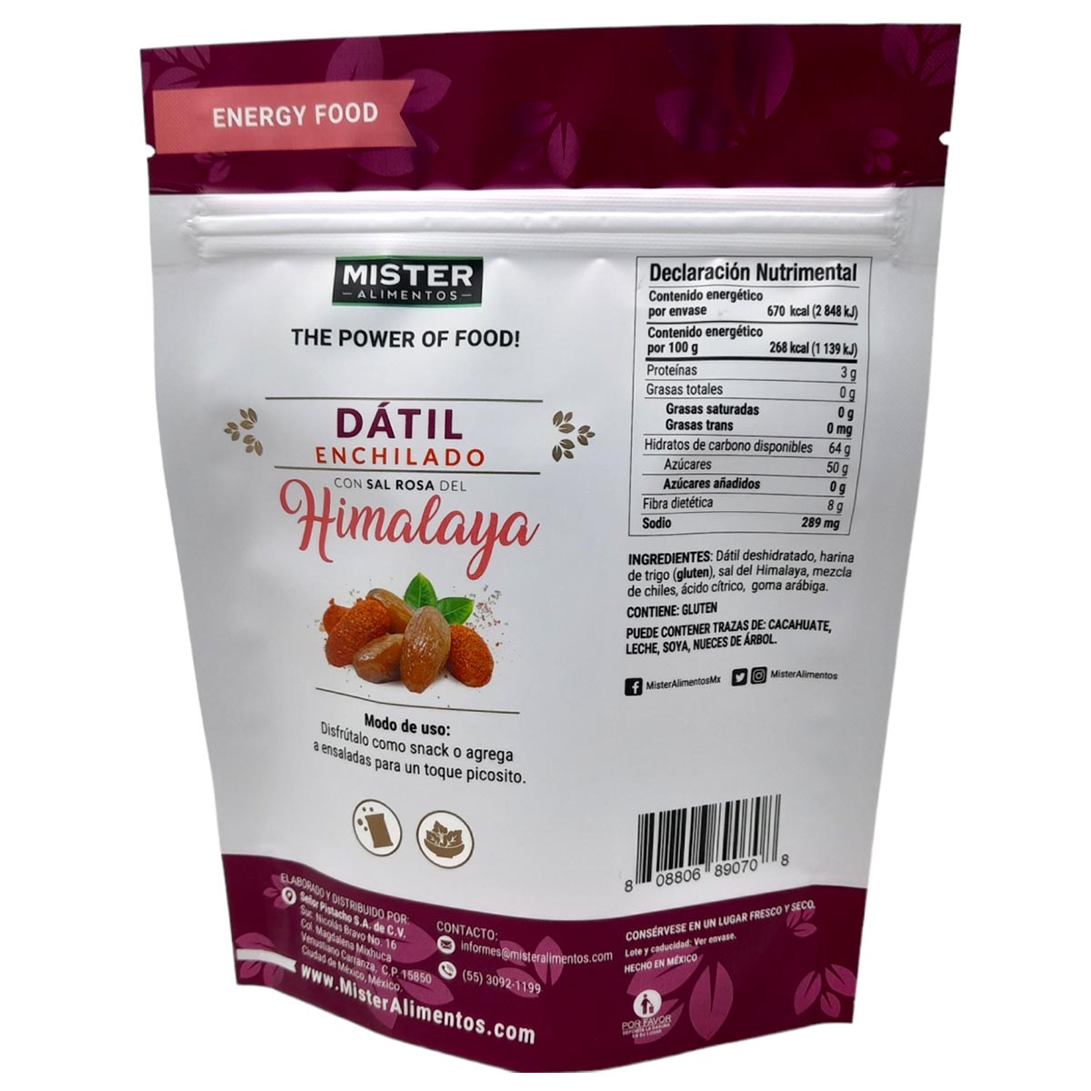 Dátil enchilado con sal rosa del Himalaya image number null