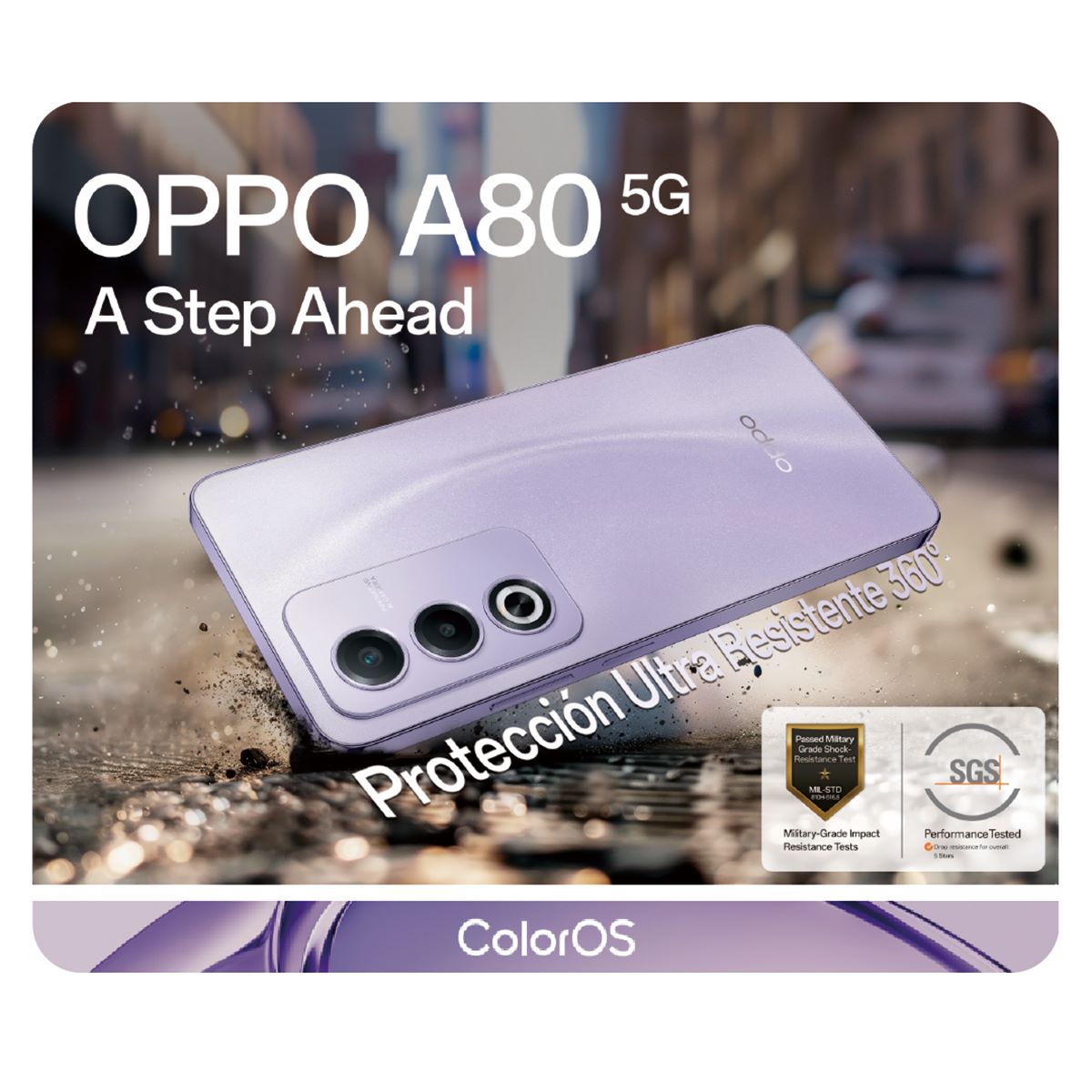 Oppo A80 5G 256GB Lila Telcel R3 image number null