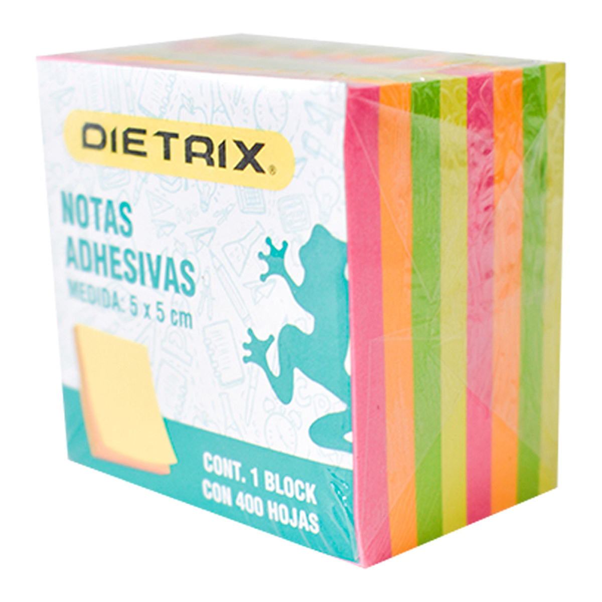 Notas Adhesivas Ne&oacute;n de 2 x 2 in con 400 Hojas DIETRIX image number null