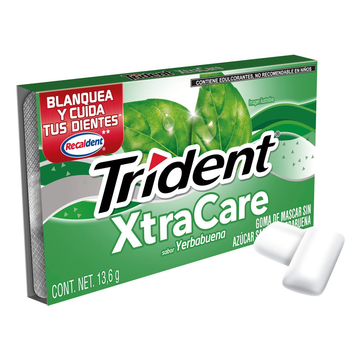 CHICLES TRIDENT XTRA CARE YERB image number null
