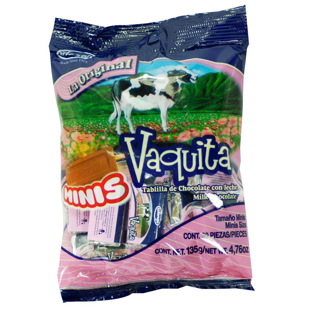 Bolsa de Chocolates Vaquita Miniatura con 30 piezas Wongs image number null