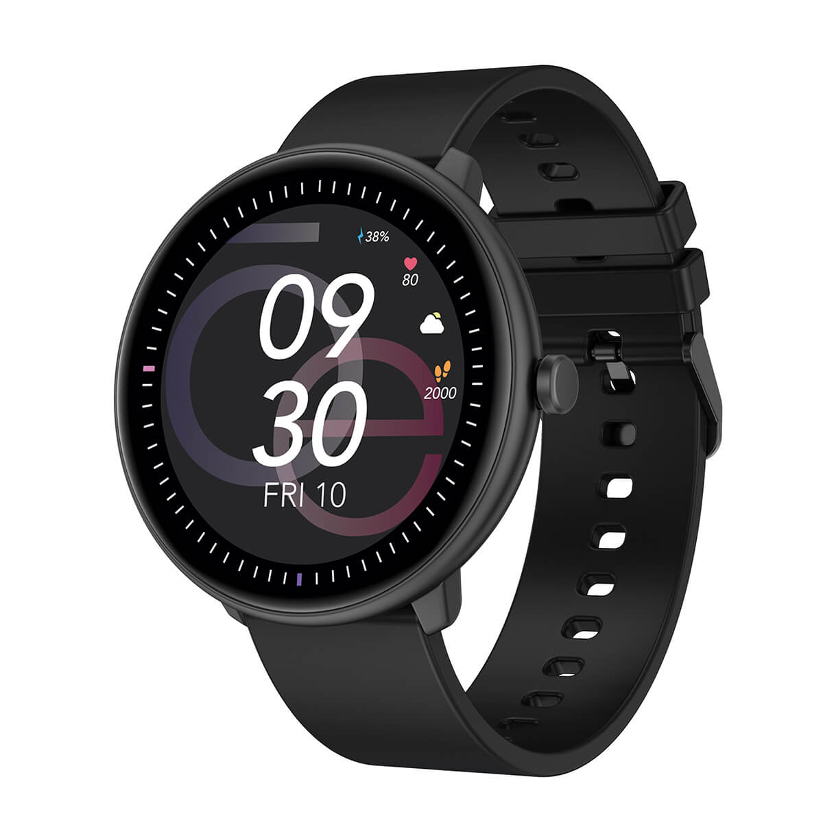 Smartwatch Cloe Series 3 silicón negro unisex image number null