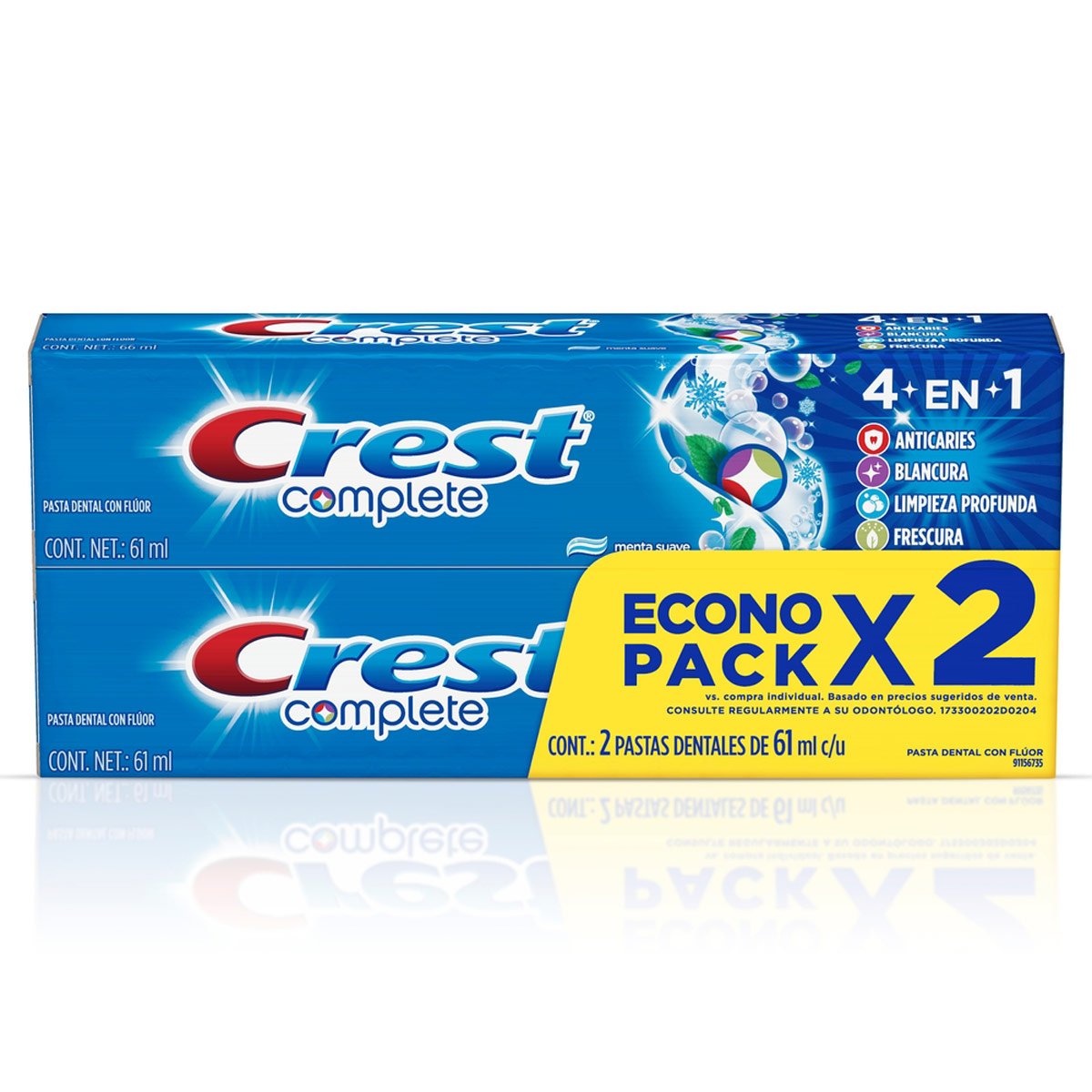 Crest Complete 4en1 Pasta Dental 61ml 2 Unidades image number null