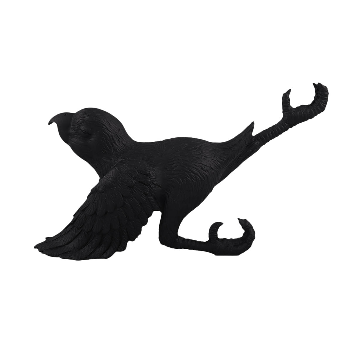 HOME NATURE FIGURA DECORATIVA LORO ESTIRAMIENTO DE PATA 15*26*8 cm image number null