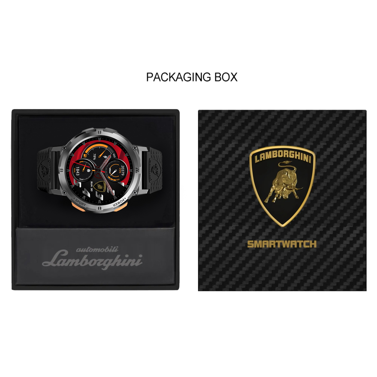 Smartwatch Cerchio Nero LAMBORGHINI image number null