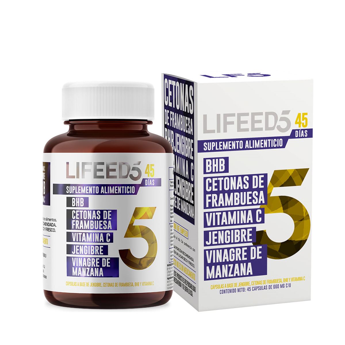 Lifeed5 Keto Suplemento Alimenticio 45 caps image number null