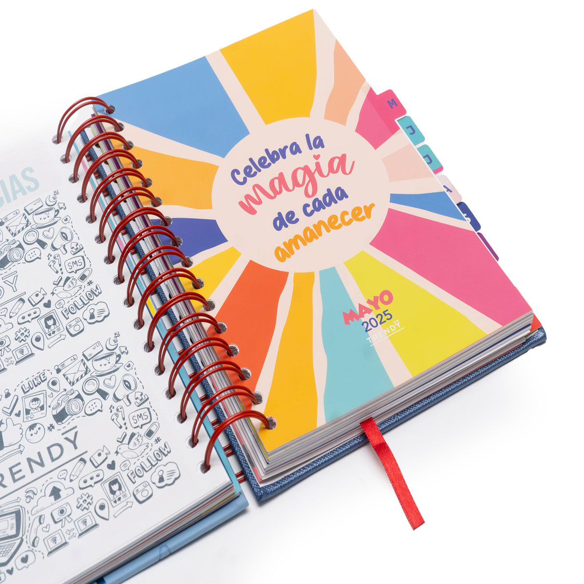 Agenda Trendy 2025 con Espiral Flores Cavalier image number null