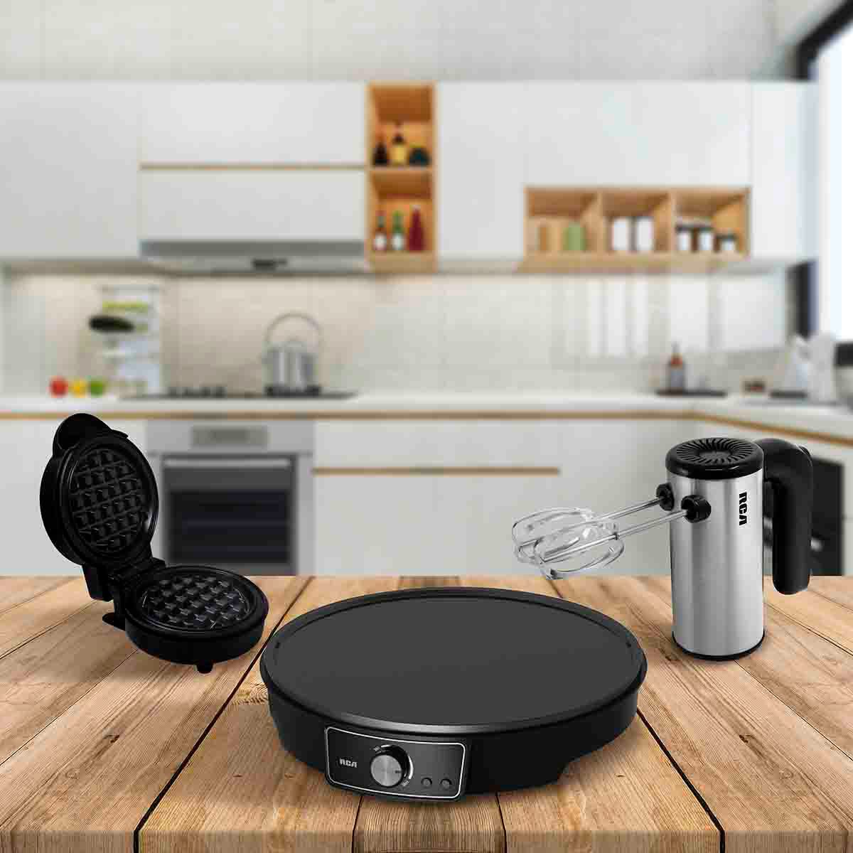 Combo Dulce (Crepera, Mini Waflera y Batidora) Negro RC-CD RCA image number null