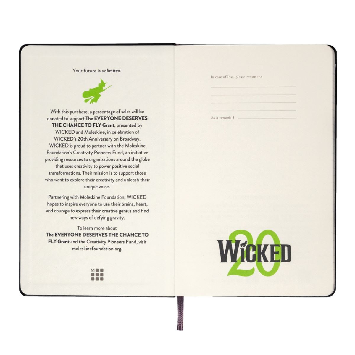 Libreta Grande Moleskine Colaboración Wicked image number null