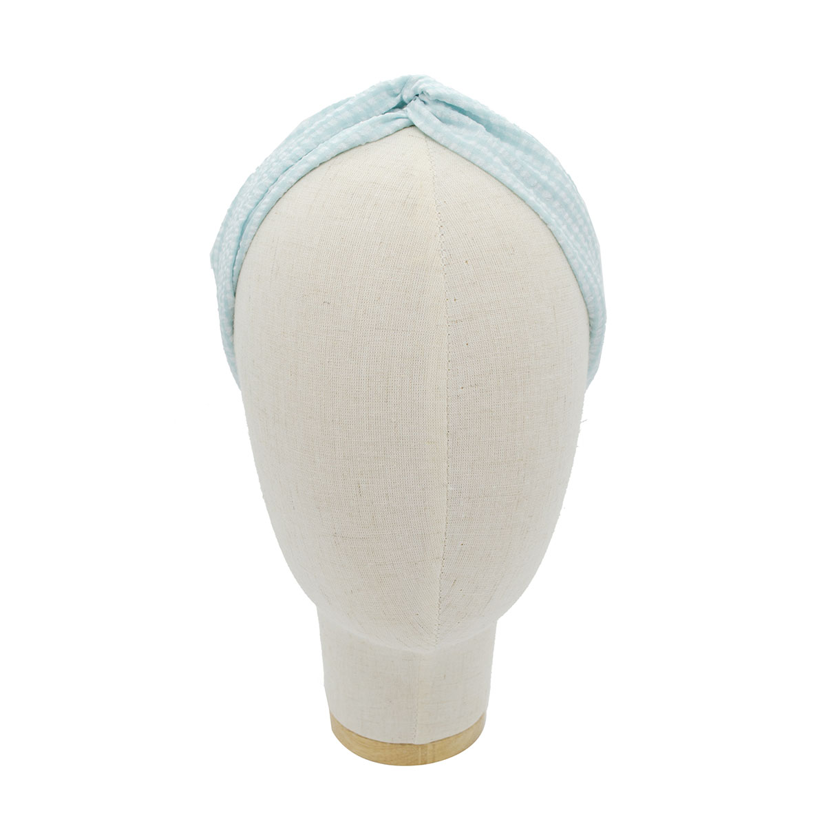 Turbante Infantil Vichy Azul Ponette image number null