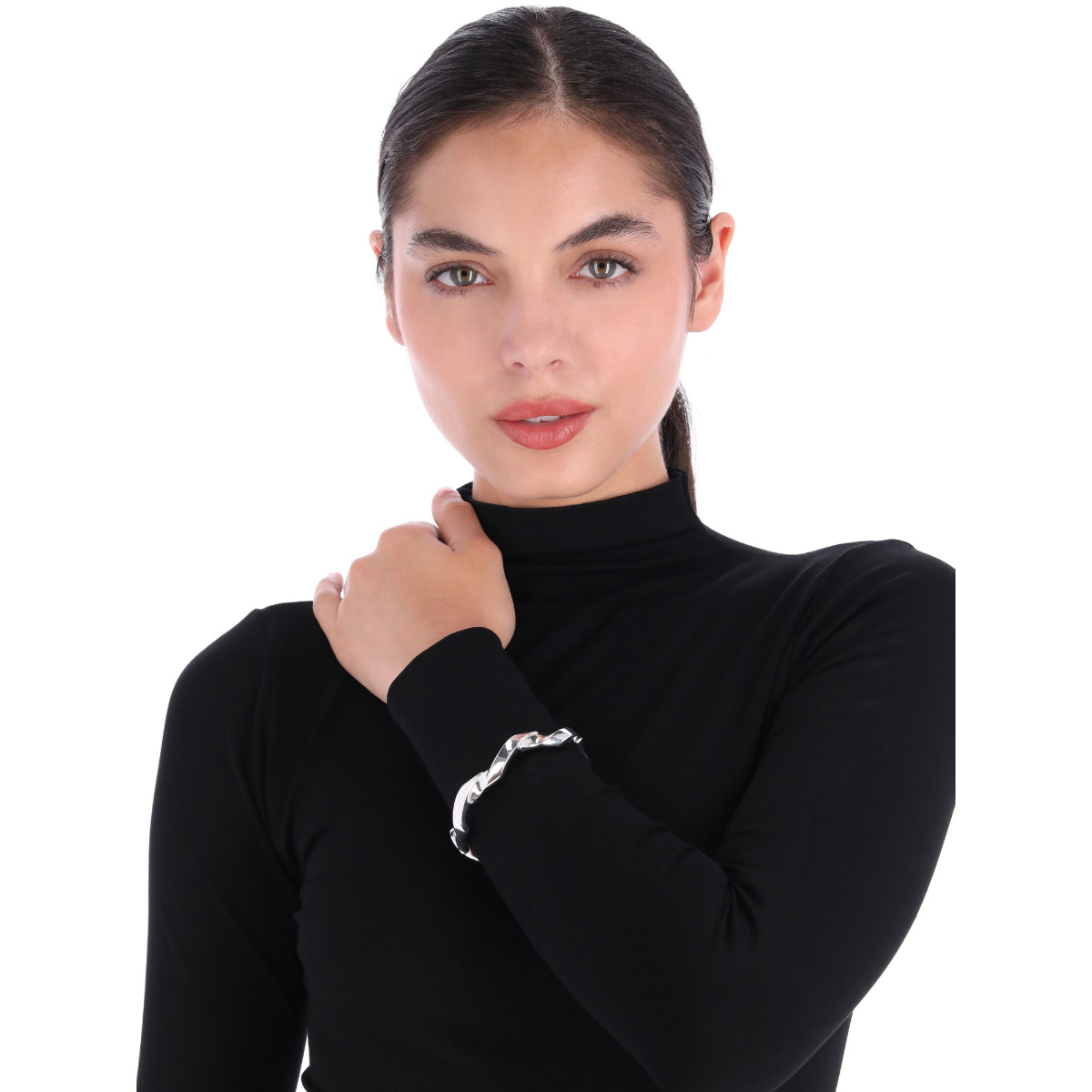 Pulsera Plateada Torcido Tipo Strech Napier image number null