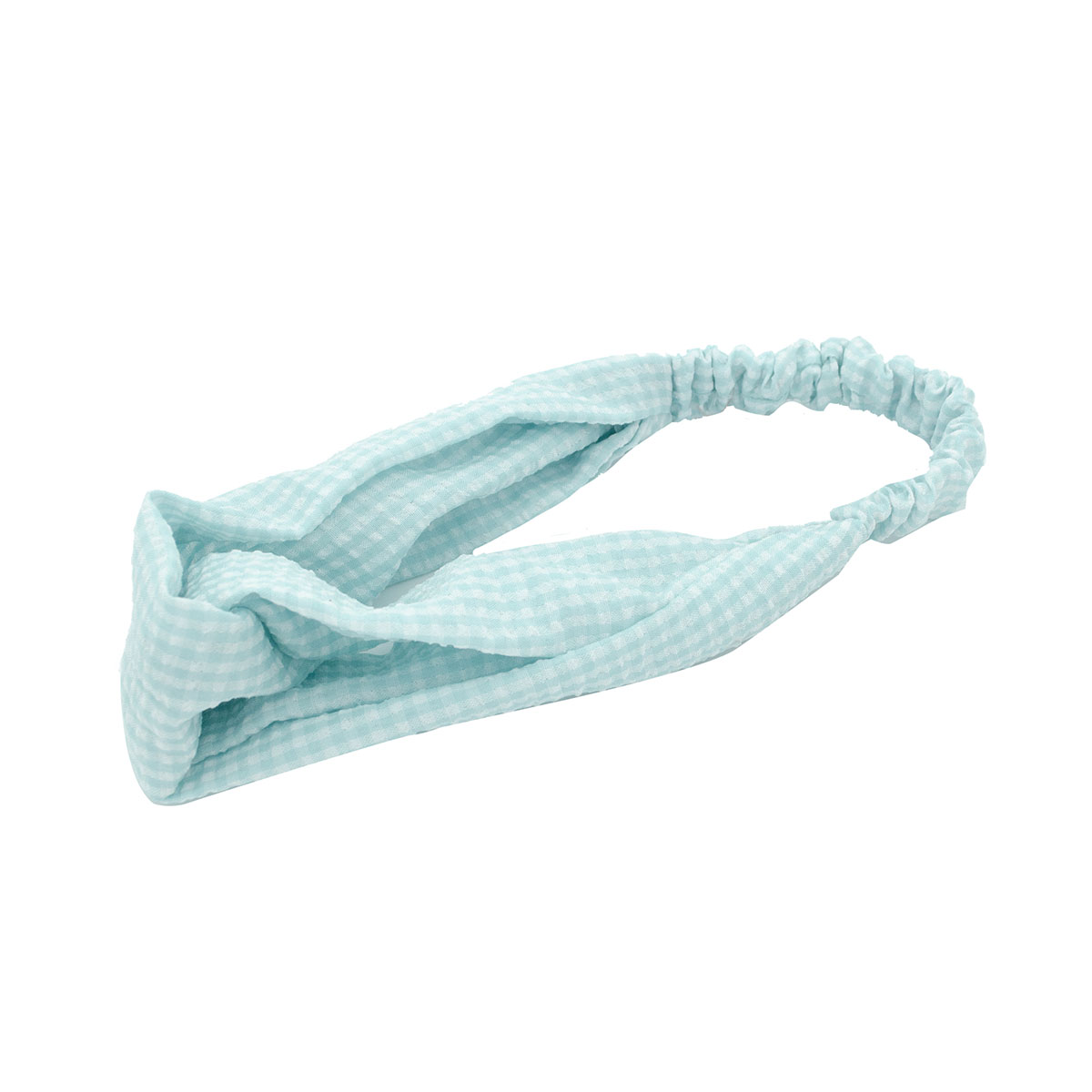 Turbante Infantil Vichy Azul Ponette image number null