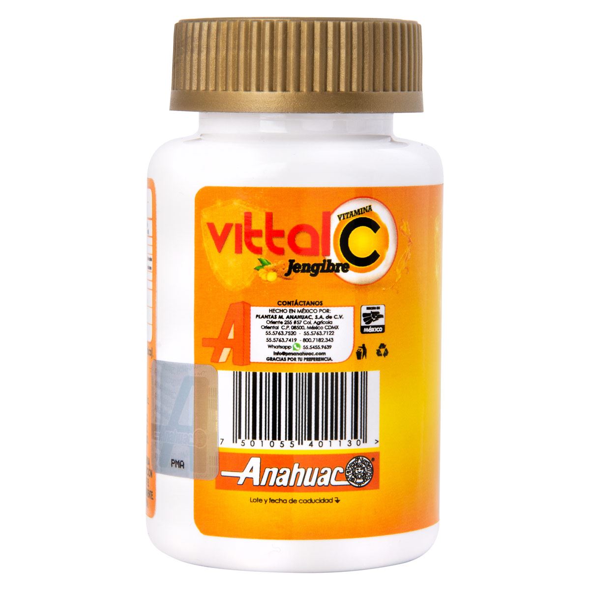 Vittal "C"  Jengibre y Curcuma  60 tabletas image number null