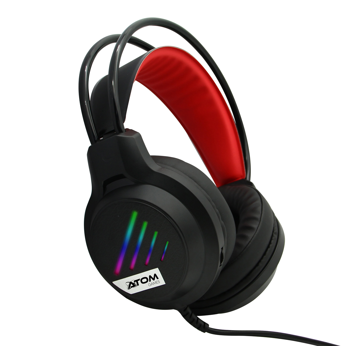 Aud&iacute;fonos Gamer RGB ATOM GAMES para NSW Al&aacute;mbrico con Micr&oacute;fono Ajustable image number null