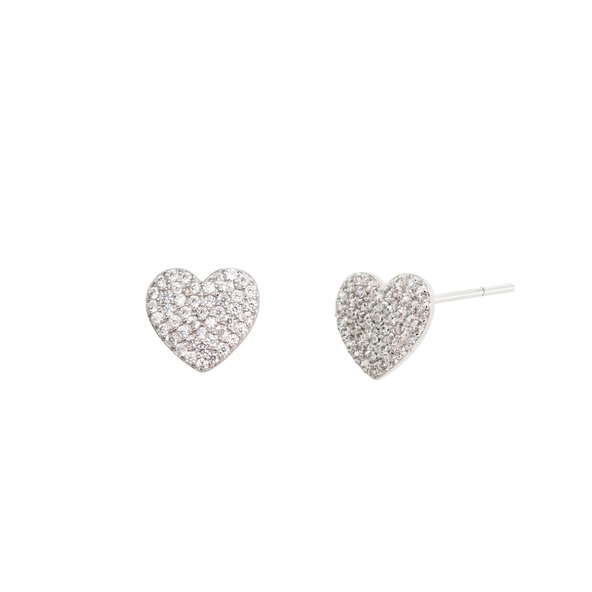 Aretes Plata .925 Corazón Acabado Rodio Lullaby image number null
