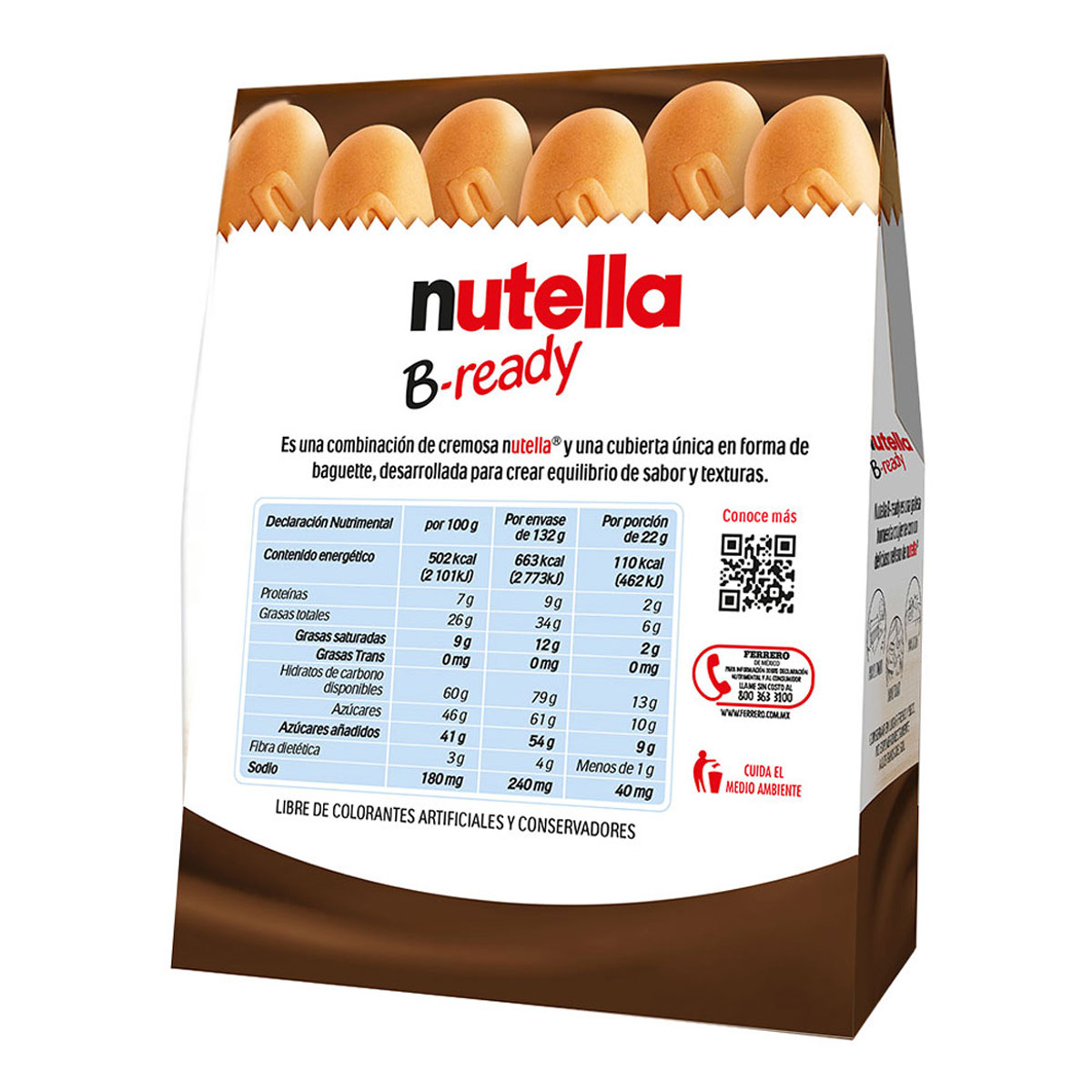 Galletas Rellenas Nutella B-Ready132 gr image number null