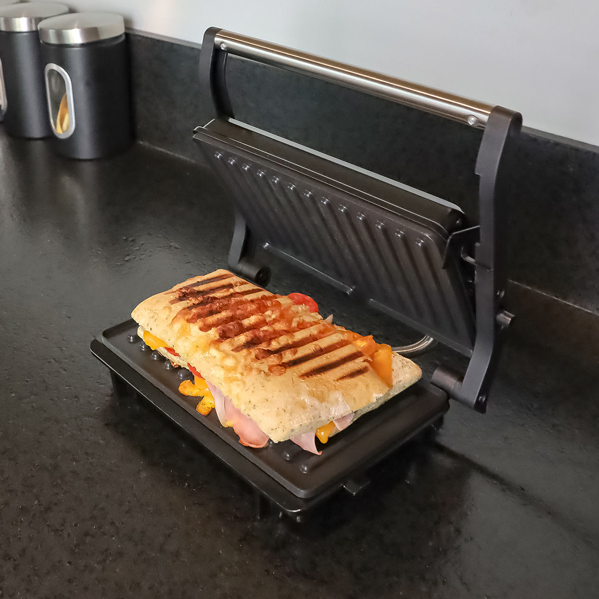 Parrilla Panini Eléctrica Plateado Rc-123G Rca image number null