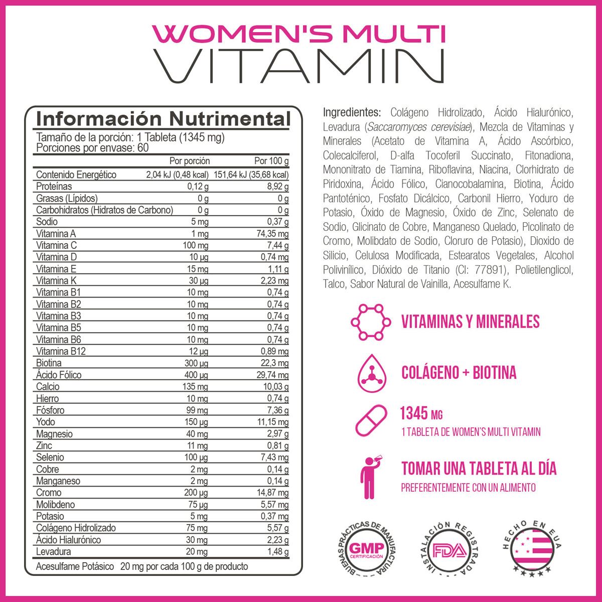Women's multivitam 60tab forzagen image number null