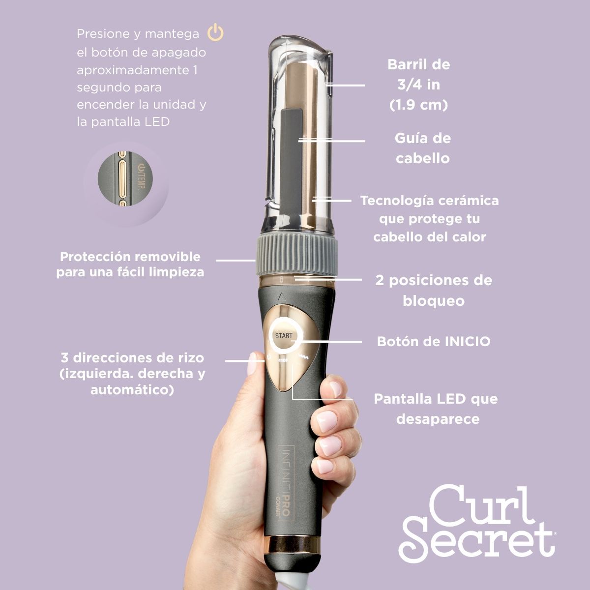 Curl Secret Transparente Conair image number null
