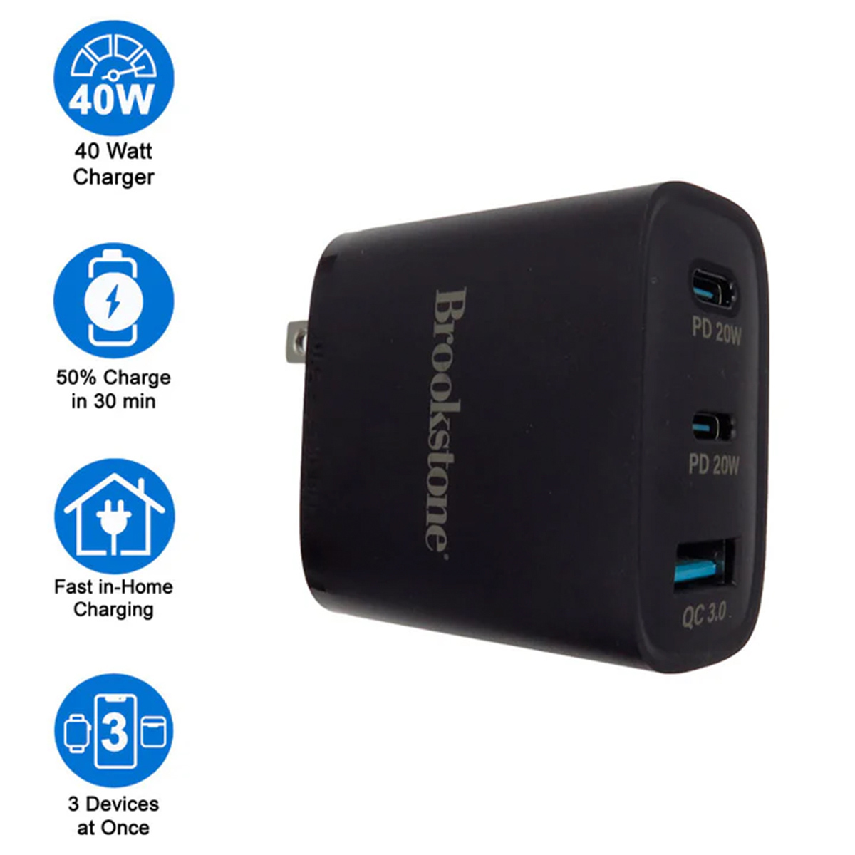 Cargador 40w Pd 3 Puertos 2usb C 1usb A image number null