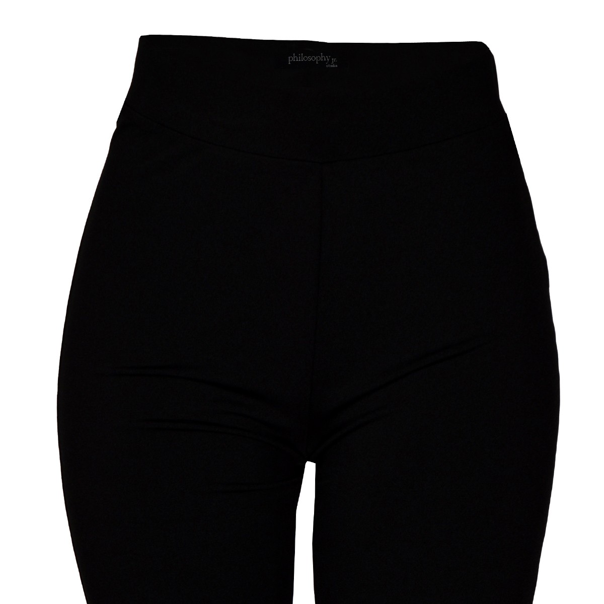 Pantalón Liso Philosophy Color Negro Talla Grande para Mujer image number null