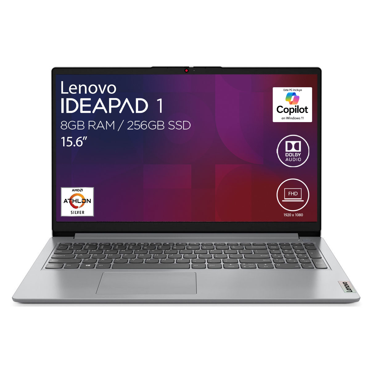Laptop Lenovo 15.6" IdeaPad 1 AMD Athlon 8GB RAM 256GB image number null
