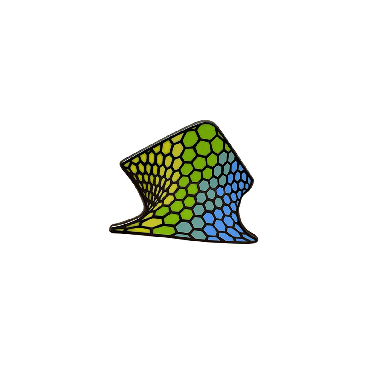 Pin Soumaya Hexágonos Metálico Verde BY MEXICO image number null